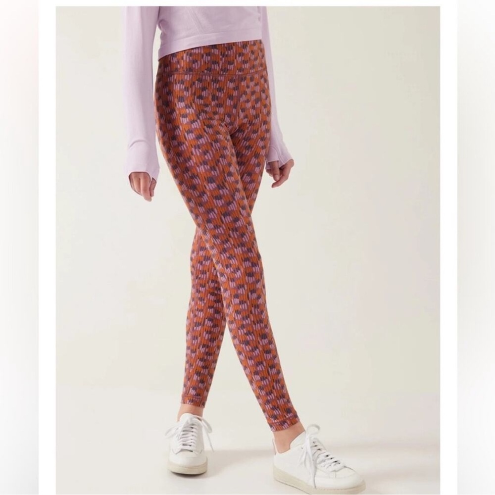 Athleta Girl High Rise Printed Chit Chat Tight 982647 Size Large NWT